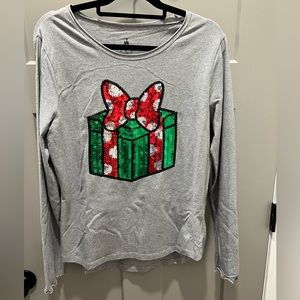 Disney Park Holiday Sequin Shirt